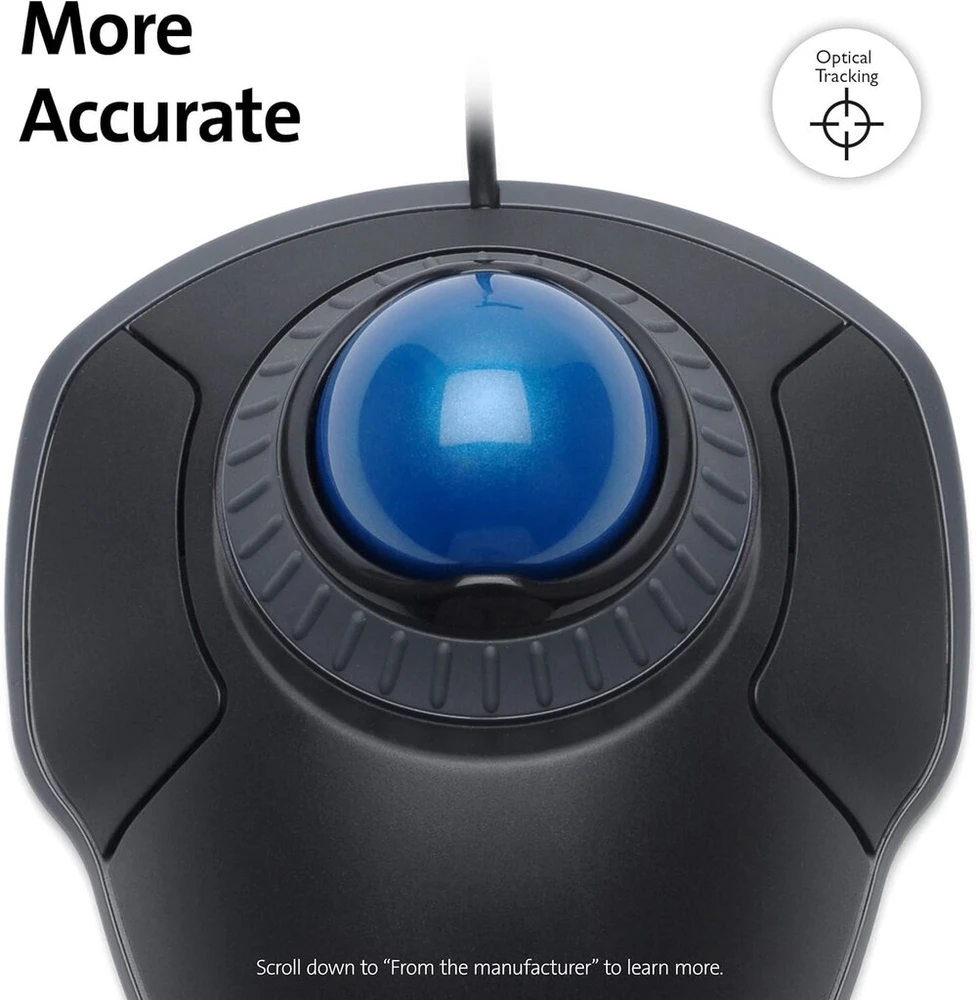 Kensington Orbit Trackball pelė su riedėjimo žiedu, mėlyna