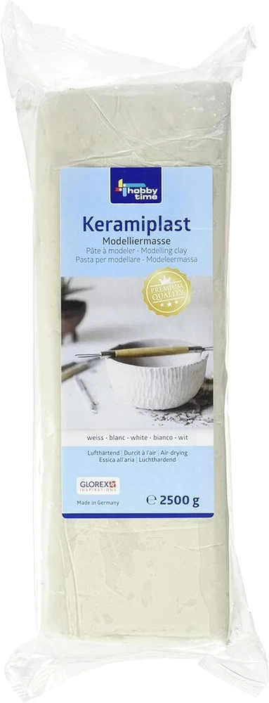 Keramikos masė modeliavimui Glorex, 2500g, ruda, balta