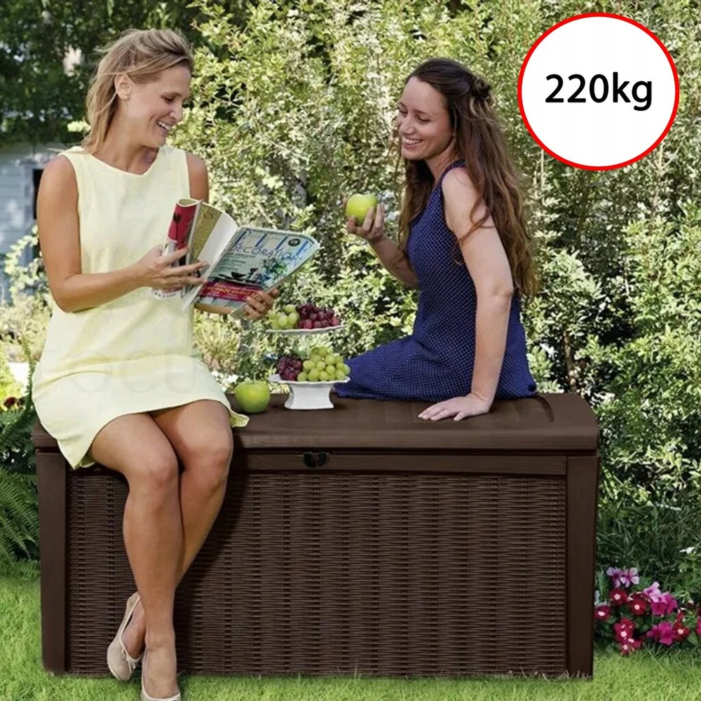 Keter Sodo Dėžė su Sėdyne 130x60 cm, 416l, Ruda