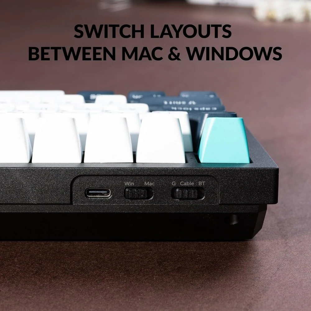 Keychron Q3 Max belaidė mechaninė klaviatūra, Qmk/via programuojama pilno metalo klaviatūra vokiečių De-iso Tkl išdėstymas Bluetooth/laidinis Rgb su karšto keitimo Gateron Jupiter Brown jungikliais