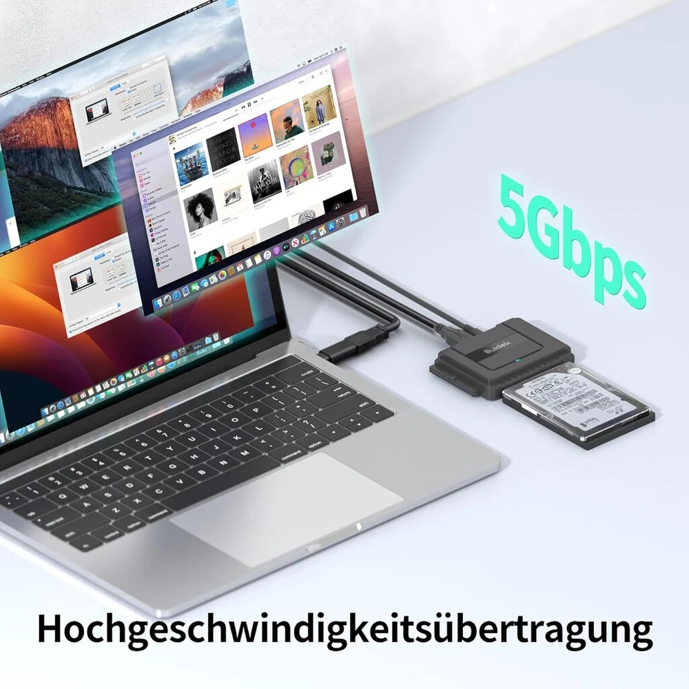 Suidek Usb 3.0 į Sata Ide adapteris, išorinis Ide kietojo disko nuskaitymo adapteris universaliam 2.5/3.5 colio Hdd/ssd kietajam diskui, Ide Sata į Usb keitiklis su 12v/2a maitinimo šaltiniu