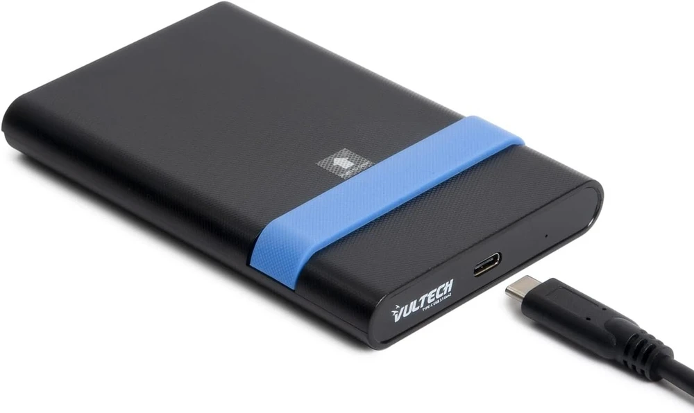 Kietasis diskas Vultech Gs-15u3tc išorinis standžiojo disko dėklas 2.5" Sata Iii Ssd/hdd iki 9.5mm 8tb 10gbps Uasp Super Speed su Type-c 3.1 laidu, suderinamas su Western Digital, Toshiba, Seagate, Hitachi