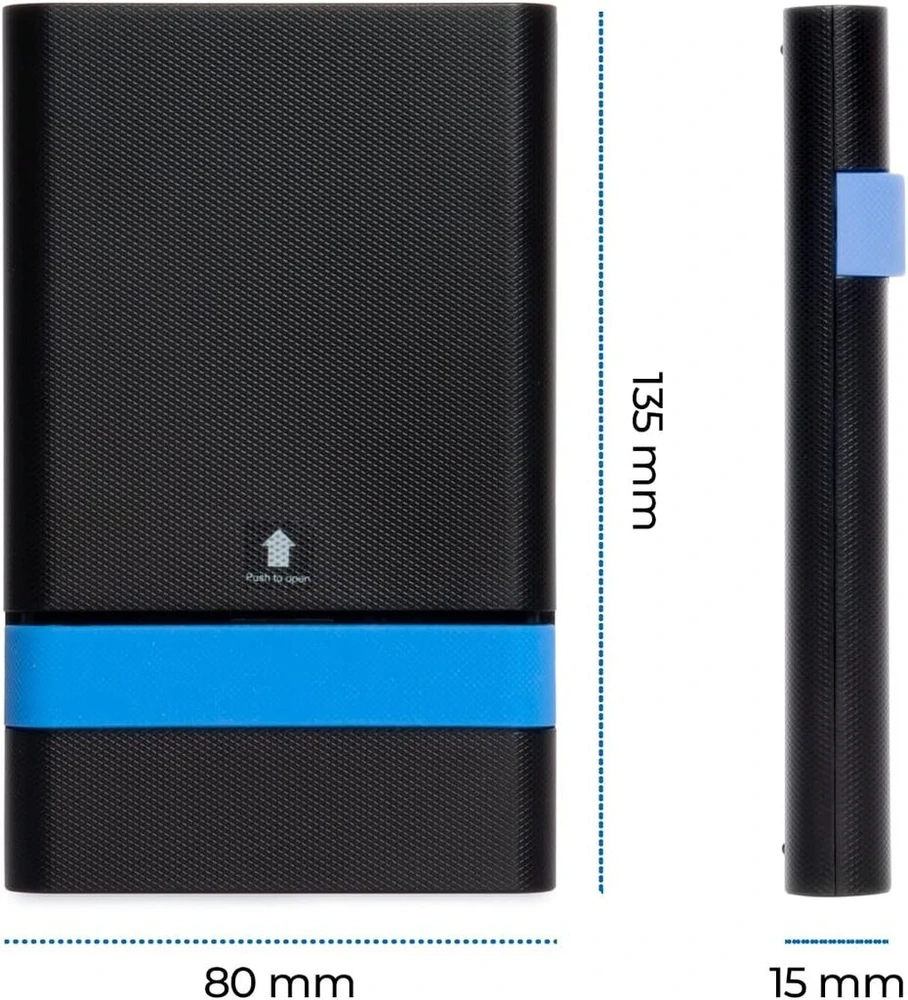 Kietasis diskas Vultech Gs-15u3tc išorinis standžiojo disko dėklas 2.5" Sata Iii Ssd/hdd iki 9.5mm 8tb 10gbps Uasp Super Speed su Type-c 3.1 laidu, suderinamas su Western Digital, Toshiba, Seagate, Hitachi