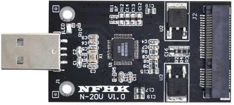 Kietasis diskas Xiwai mini pci-e msata į usb 2.0 išorinis ssd pcba konverterio adapteris pen drive kortelė be dėklo