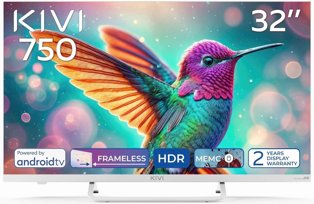 Kivi 32f750nw Smart Tv berėmis - 32 colių Hd televizorius, Smart Tv 32, Va panelė, prilygsta Oled kokybei, Hdr10, Android 11.0, Wifi ir Bluetooth, Netflix Hbo įgalintas, patrauklios dolerio kainos