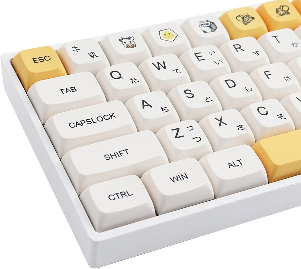 Klavišų dangteliai anime Pbt keycaps Xda profilis Ansi išdėstymas japoniški klavišų dangteliai 137 klavišai dažų sublimacija, skirta Cherry Mx Gateron jungikliams mechaninei klaviatūrai