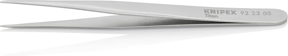 Knipex - 92 23 05 įrankiai - preciziniai pincetai, titanas, antimagnetiniai, atsparūs rūgštims, nerūdijantys (922305)