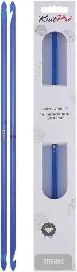 Knit Pro 7 mm dvigubas tradicinis tunisietiškas nėrimo vąšelis, įvairių spalvų