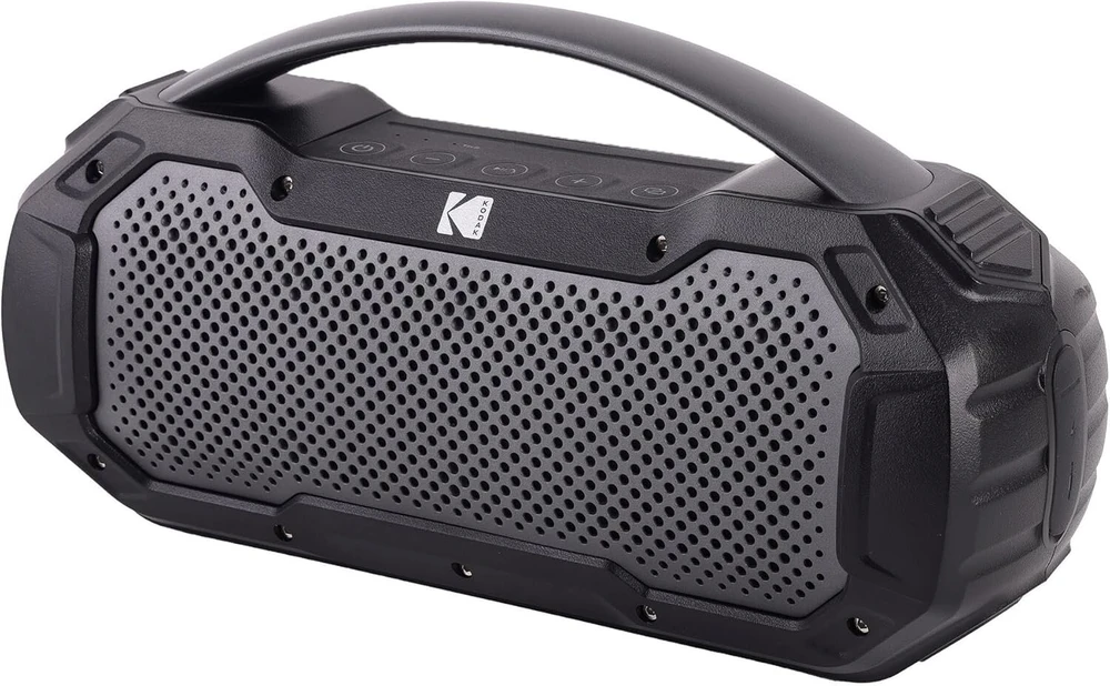 Kompiuterio kolonėlės Kodak universalus bluetooth garsiakalbis Ipx6 su Tws ir laisvų rankų skambinimu - įtraukiantis stereo garsas, ilgas baterijos veikimo laikas ir bluetooth V5.0 jungtis - juodas