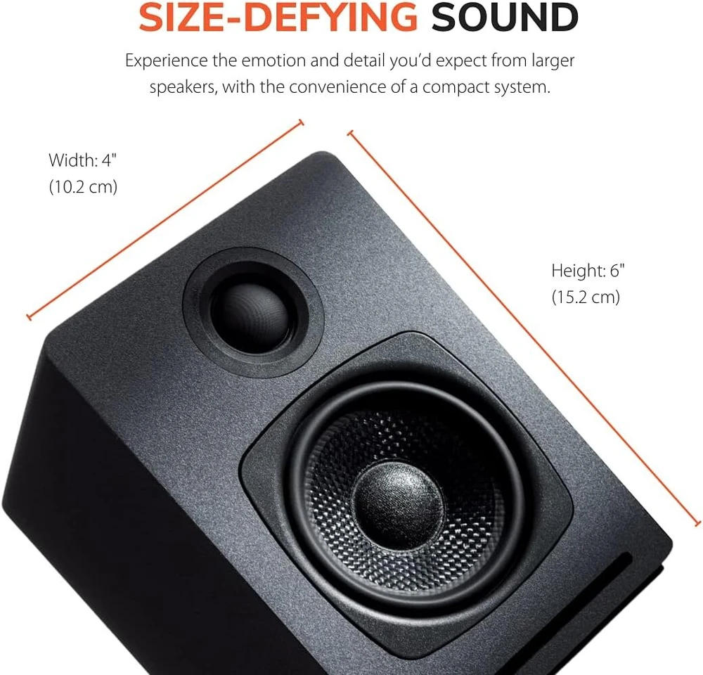 Kompiuterio kolonėlės Audioengine A1 Stereo Garsiakalbiai su Bluetooth, Aux (pilki)