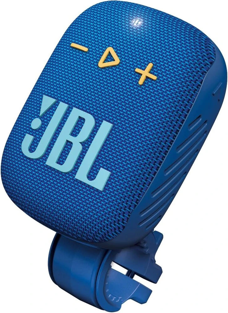 Kompiuterio kolonėlės Jbl Box Wind 3s nešiojama mini bluetooth kolonėlė atspari vandeniui su spaustuku sportui, dviračiui ir paspirtukui - Bass Boost - mėlyna