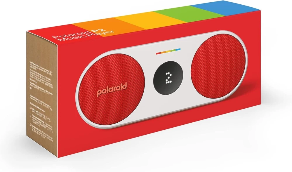 Kompiuterio kolonėlės Polaroid P2 - galingas nešiojamas belaidis bluetooth garsiakalbis įkraunamas su dvigubu stereo susiejimu - raudonas ir baltas
