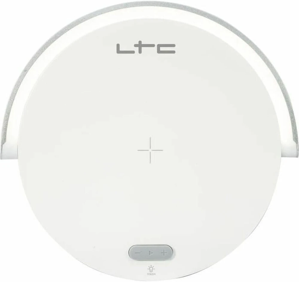 Kompiuterio kolonėlės Smooth-light Ltc Bright 5w bluetooth garsiakalbis su indukciniu įkrovimu ir laisvų rankų įranga, baltas ir pilkas
