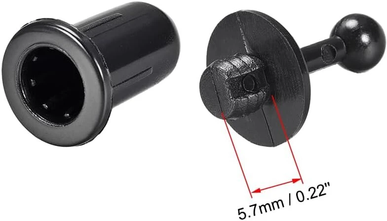 Kompiuterio kolonėlės Sourcing map 12 porų garsiakalbių mažų kaiščių rinkinys, kreiptuvai 25,5 mm juodi 6 mm skersmens