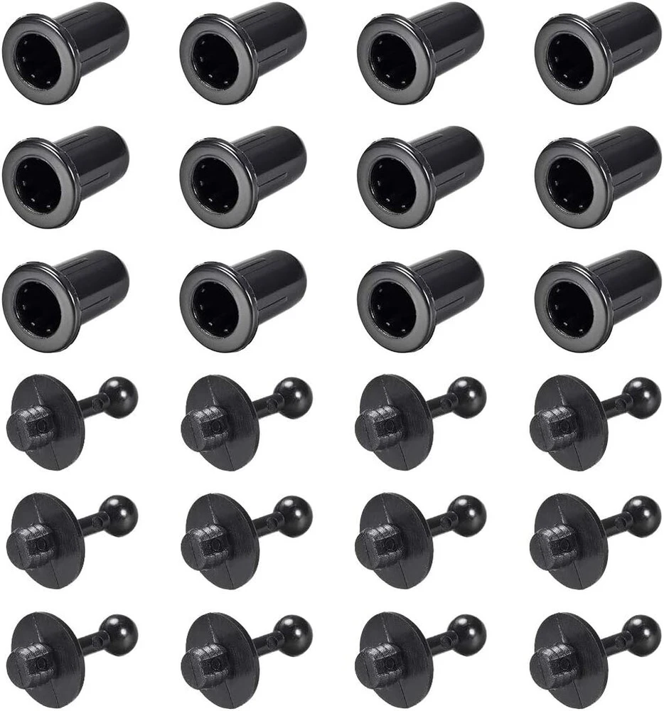 Kompiuterio kolonėlės Sourcing map 12 porų garsiakalbių mažų kaiščių rinkinys, kreiptuvai 25,5 mm juodi 6 mm skersmens
