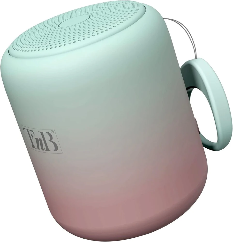 Kompiuterio kolonėlės T'nb garsiakalbis colour - nešiojamas belaidis garsiakalbis, 8 valandų bluetooth ryšys, mažas vandeniui atsparus garsiakalbis dušui ipx4, madingas ir spalvingas mini formatas - žalia ir rožinė