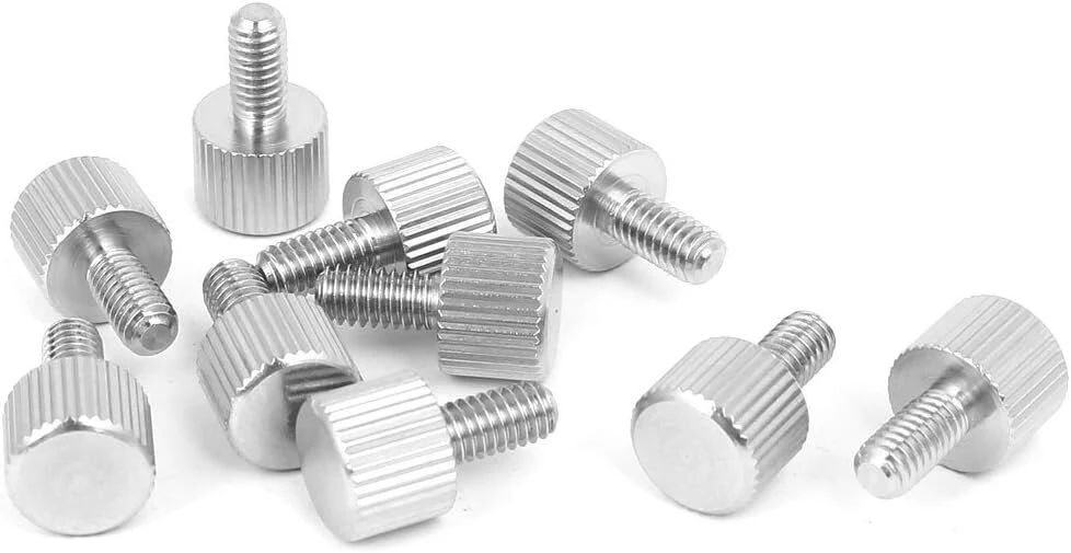 Kompiuterio korpuso nykščio varžtai M4 x 8mm nerūdijančio plieno 10 vnt.