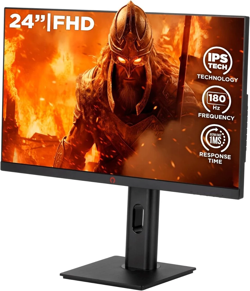 Konix Gaming-monitorius Nova 24“ Pc, Ps5, Switch 2 ir XBOX Series X s - Full Hd 1.080 px - 180 Hz - 1 ms - Freesync - Hdmi - Displayport - Ips-panel
