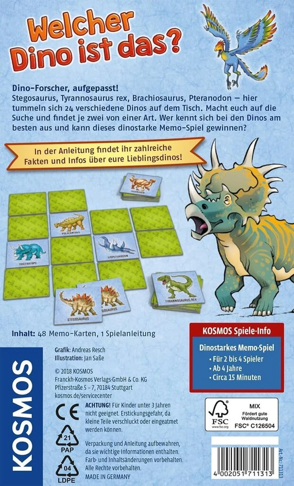 Kosmos Dinozaurų atminties žaidimas