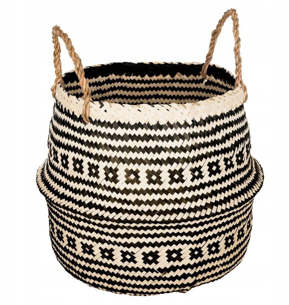 Krepšys-dangtis iš jūros žolės Aztec vazonui Boho ethno