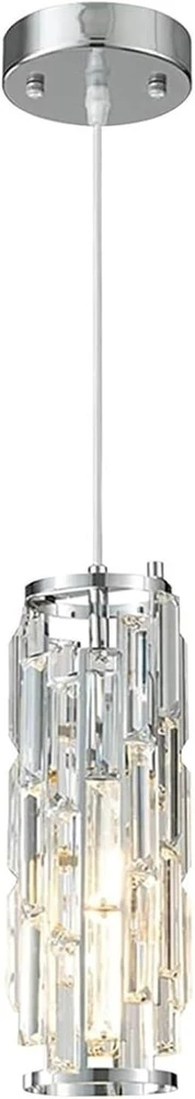 Kristalinis pakabinamas šviestuvas su baterija, be maitinimo jungties, įkraunamas pakabinamas šviestuvas su nuotoliniu valdymu, maitinamas baterijomis, 7 spalvų keitimas virtuvės salei, naktiniam staliukui, miegamajam (chrome)