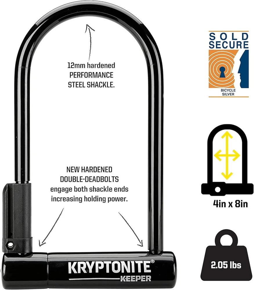 Kryptonite Keeper U-lock su Flexframe-u laikikliu