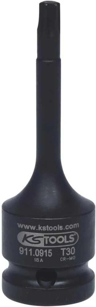 Ks Tools 911.0915 1/2" smūginis galvutė tx varžtams, ilga, t30