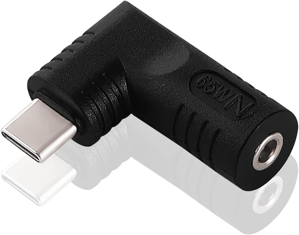 Kuoqiy 65 W Pd Usb C į Dc adapterį, Dc lizdas 3.5 x 1.35 mm įvestis į Usb C Type C kampinis 90 laipsnių maitinimo kištuko įkrovimo adapteris, Dc į Usb Type C maitinimo kištuko įkrovimo adapteris nešiojamam mobiliajam telefonui