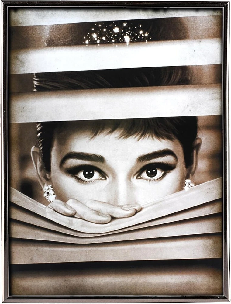 Plakatas Kustom Art Hollywood Audrey Hepburn, garsių aktorių serija, neįrėmintas spaudinys ant dengto popieriaus, 40x30 cm