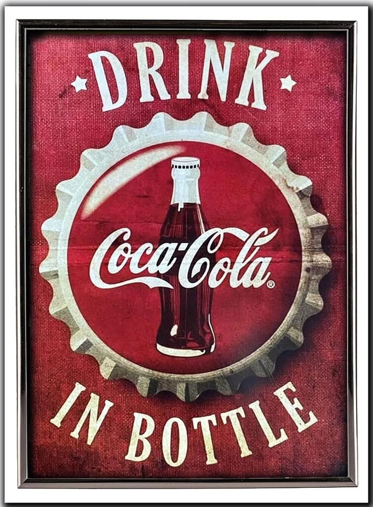Kustom Art sieninis plakatas, reklaminė serija, retro vintage gėrimų butelis be rėmelio, dangtelio meno spaudinys ant kreidinio popieriaus, 40 x 30 cm