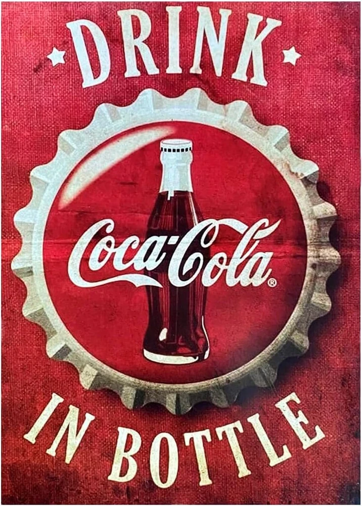 Kustom Art sieninis plakatas, reklaminė serija, retro vintage gėrimų butelis be rėmelio, dangtelio meno spaudinys ant kreidinio popieriaus, 40 x 30 cm