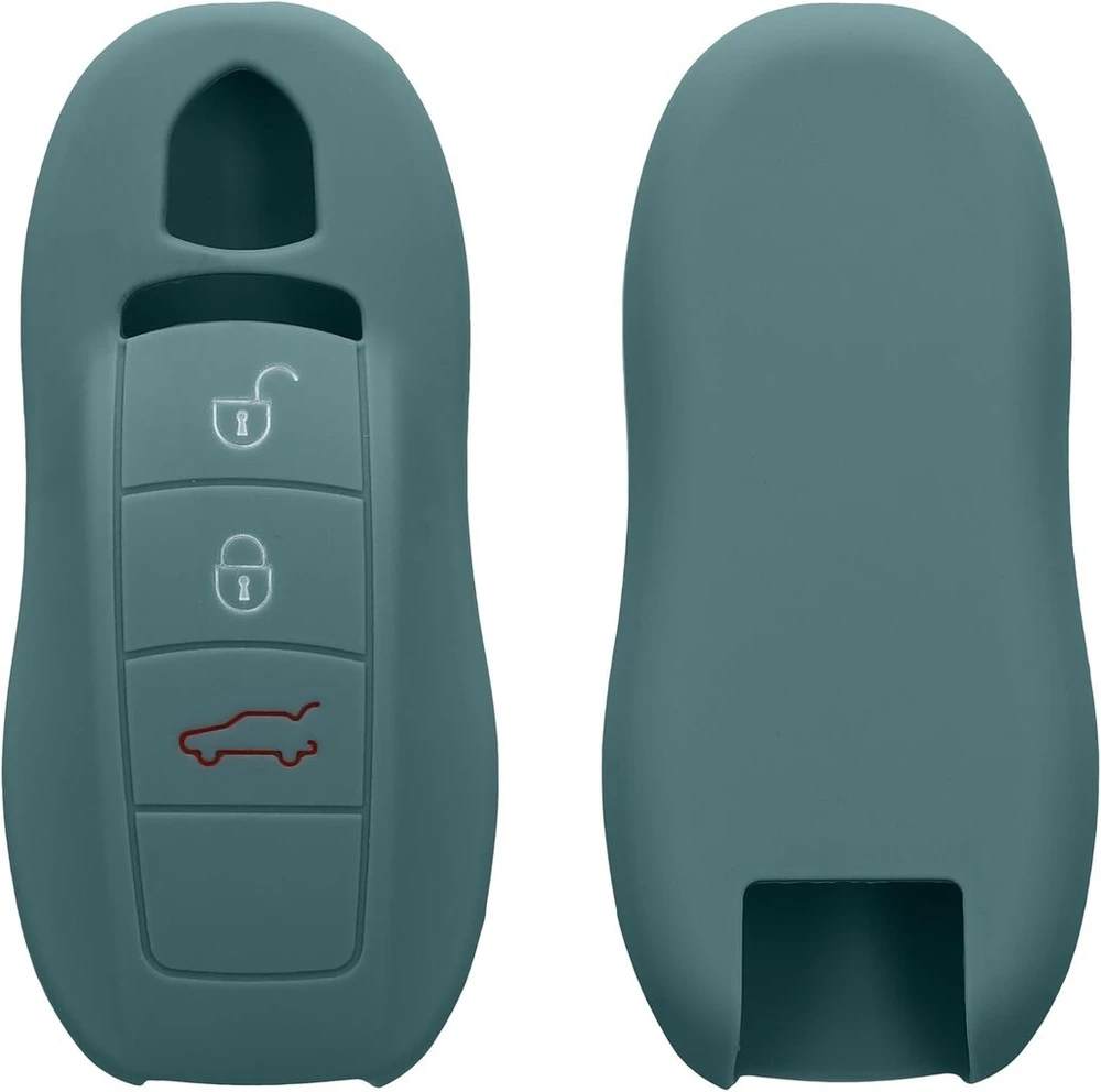 Kwmobile silikoninis automobilio rakto dėklas, skirtas porsche 3 mygtukų raktui (tik beraktis) - arkties nakties spalvos rakto dangtelis
