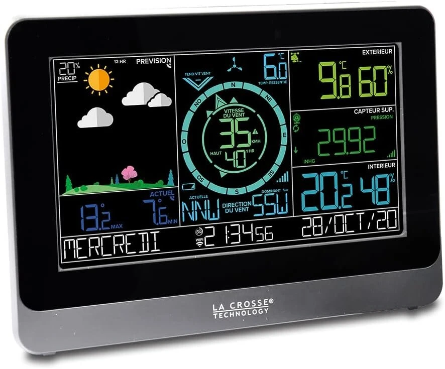 La Crosse Technology - ws6863 pusiau profesionali meteorologinė stotis su wi-fi jungtimi - juoda