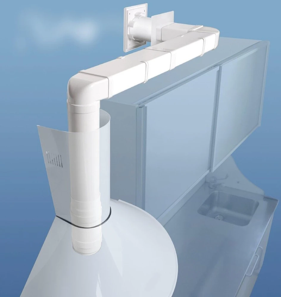 La Ventilazione stačiakampis baltas Pvc ortakis 220 mm x 90 mm Ct1229b
