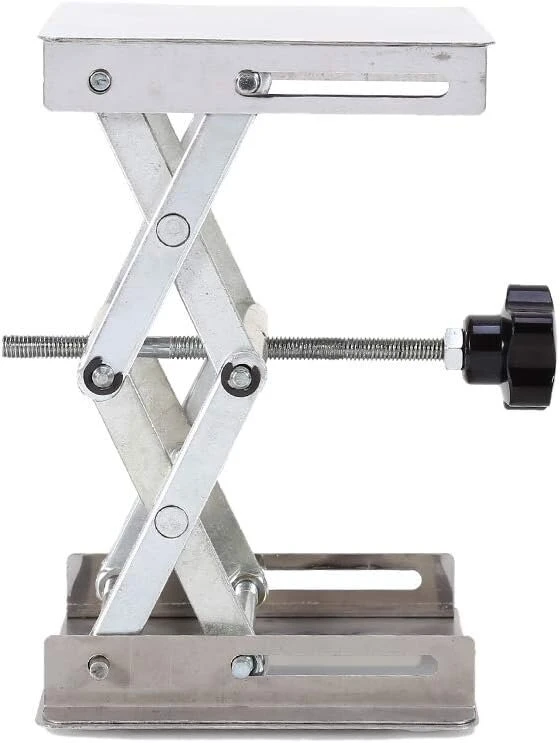 Laboratorinis stalas 100 x 100 mm žirklinis keltuvas nerūdijančio plieno laboratorinis keltuvas kėlimo platformos