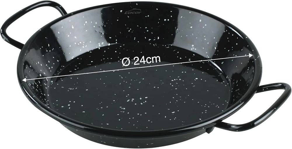 Lacor - 60184 - Paelijos keptuvė, mini paelijos keptuvė, idealiai tinka patiekti, serviruoti ir gaminti, emaliuoto plieno dangtis, skersmuo 24 cm