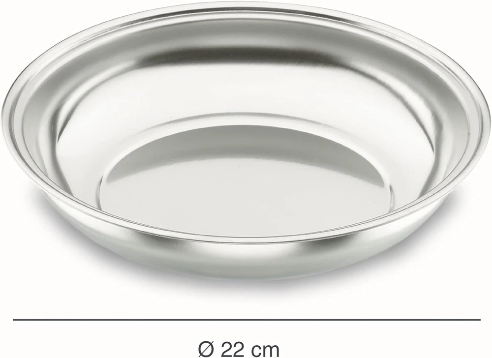 Lacor 61122 gili lėkštė stovyklavimui, 22 cm, sidabrinė