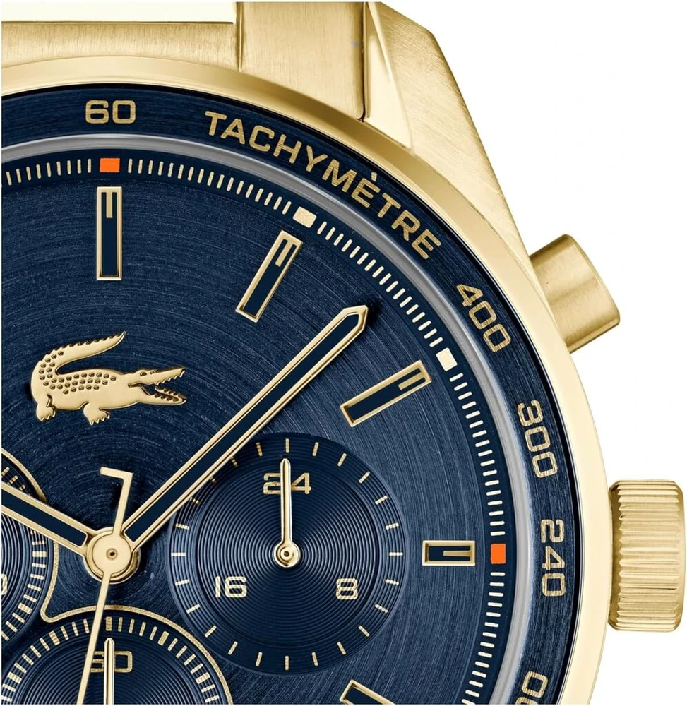 Lacoste Boston Collection vyriškas chronografas kvarcinis laikrodis su odiniu arba nerūdijančio plieno grandinėlės arba tinklelio dirželiu
