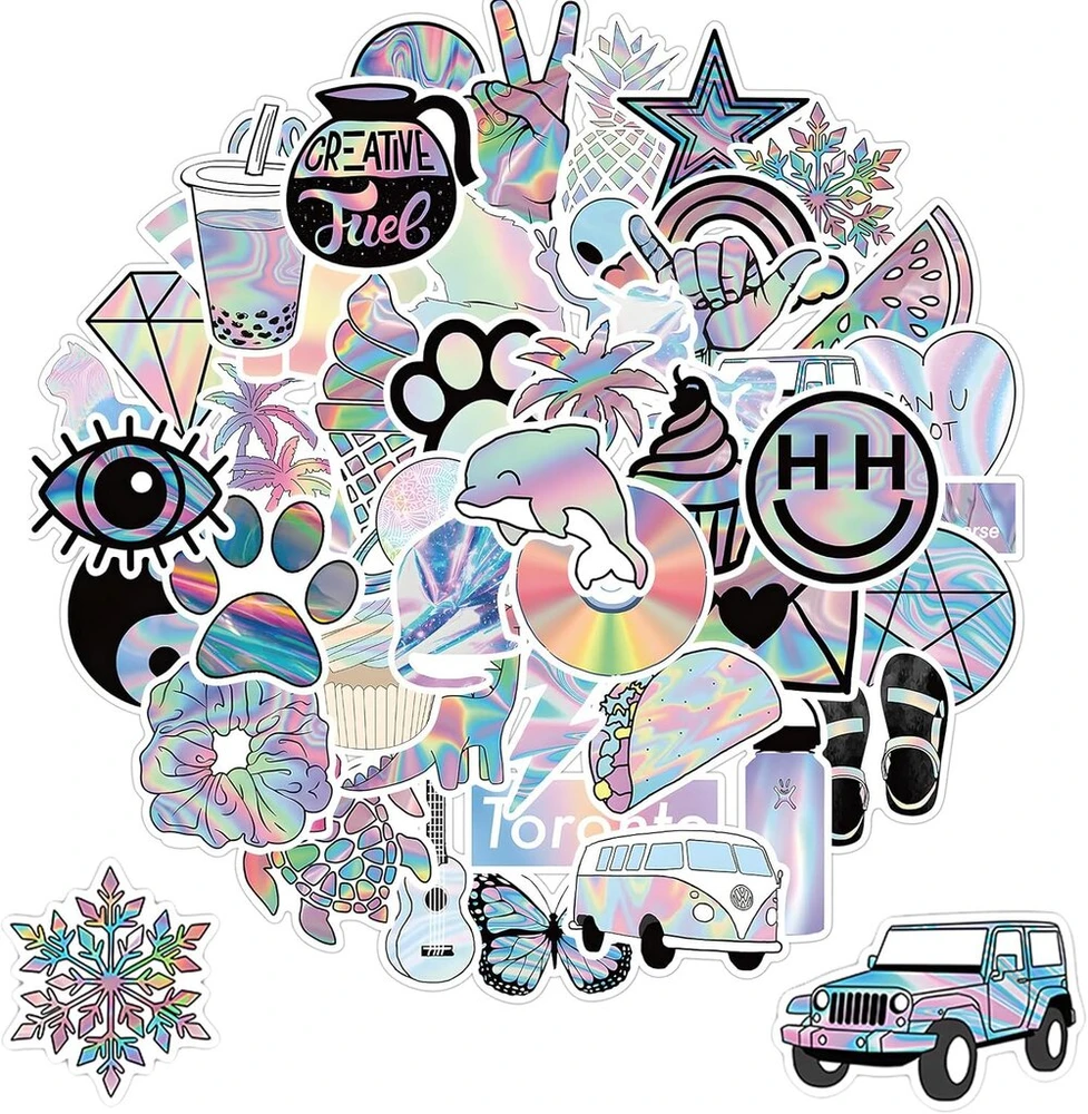 Lafomukea estetiškų lipdukų rinkinys, vandeniui atsparūs grafiti, lipdukai mergaitėms, lipdukai nešiojamam kompiuteriui, riedlentei, automobiliui, motociklui, dviračiui, albumui, 50 vnt.