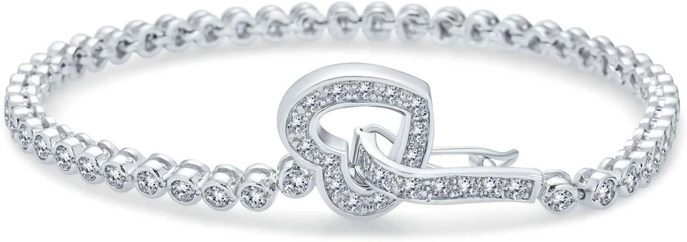 Laikrodis Bling Jewelry šventinis vakarėlis, skirtas jaunikiui, 10 ct juodos ir baltos spalvos kubinių cirkonių burbuliukų apskritimo rėmelio solitero aaa cz teniso apyrankė moterims, padengta 14k auksu, 925 sidabras, 17,8 cm