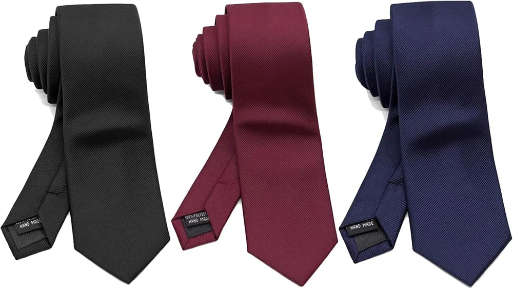 Laikrodis Jsthhtt vyriškas kaklaraištis, siauras, vienspalvis, klasikinis, formalus, elegantiškas, vestuvėms, vakarėliams, verslui, juodas, 6 cm, raudonas, juodas, vyno raudonumo, tamsiai mėlynas