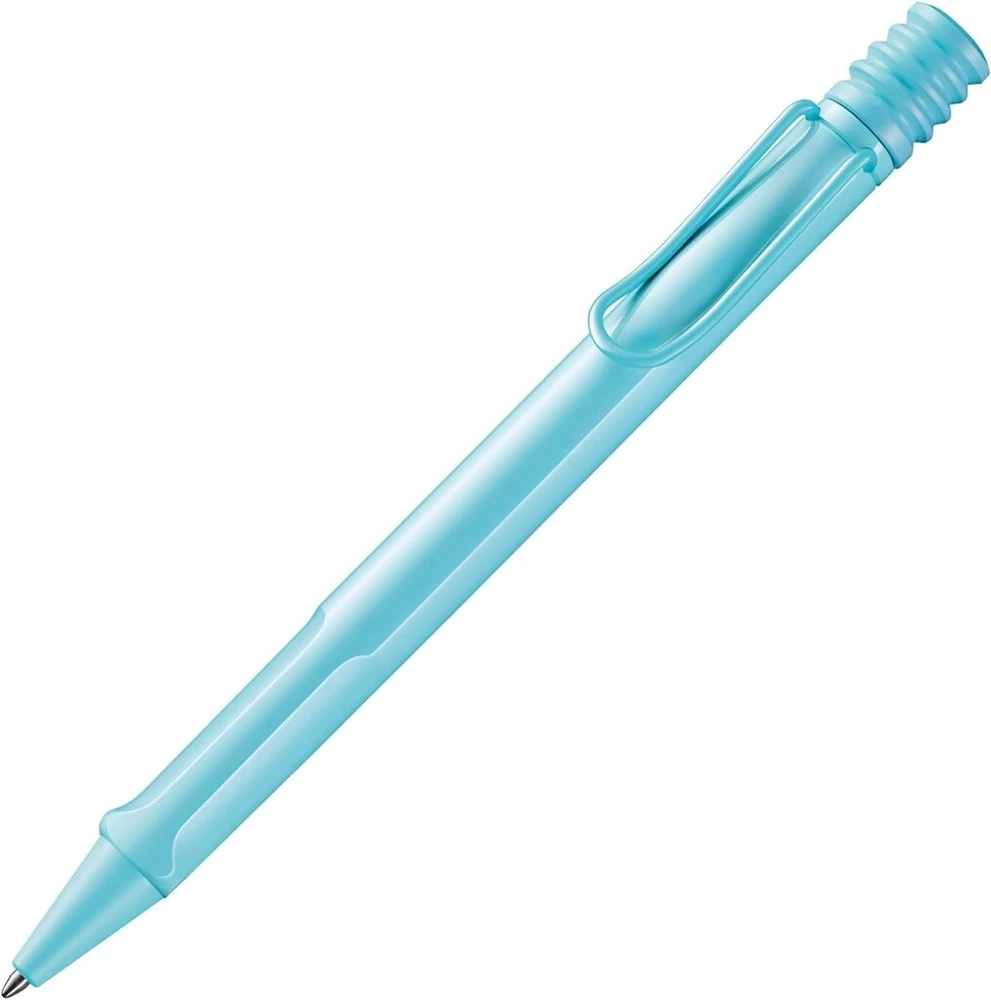 Lamy Safari Aquasky rutulinis parkeris – nesenstantis klasikinis rutulinis parkeris su ergonomiška rankena ir tvirtu Asa plastiku – komplekte didelis M 16 pildiklis, M linijos storis, juodas