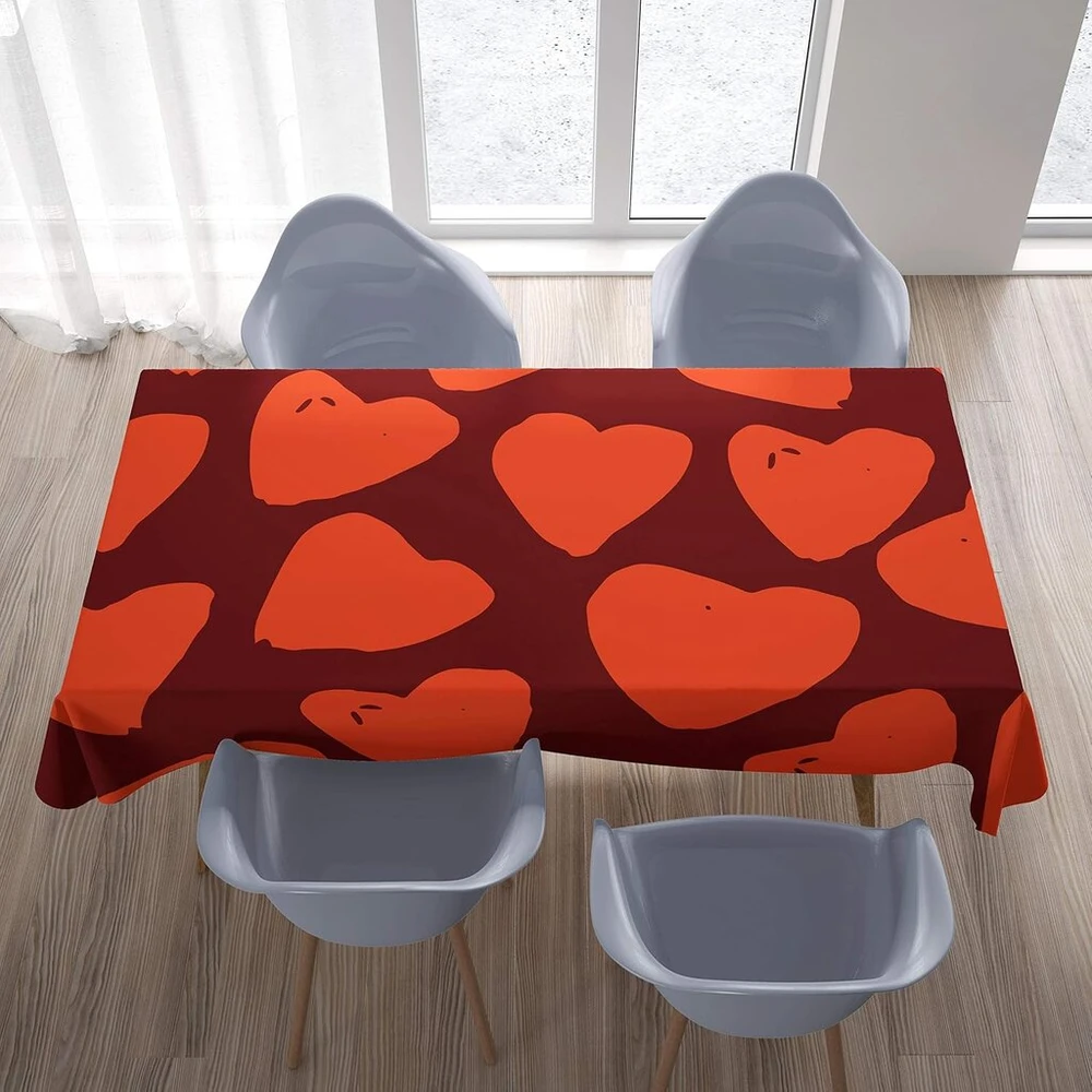 Le Jardin du Lin virtuvinis dekoratyvinis staltiesė oranžinė bordo 140 x 200 cm - sukurta ir pagaminta Turkijoje
