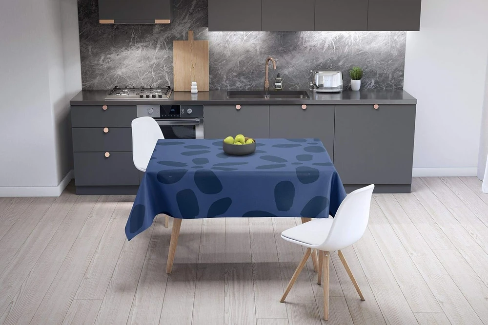 Le Jardin du Lin virtuvinis dekoratyvinis staltiesė mėlyna 140 x 140 cm - sukurta ir pagaminta Turkijoje