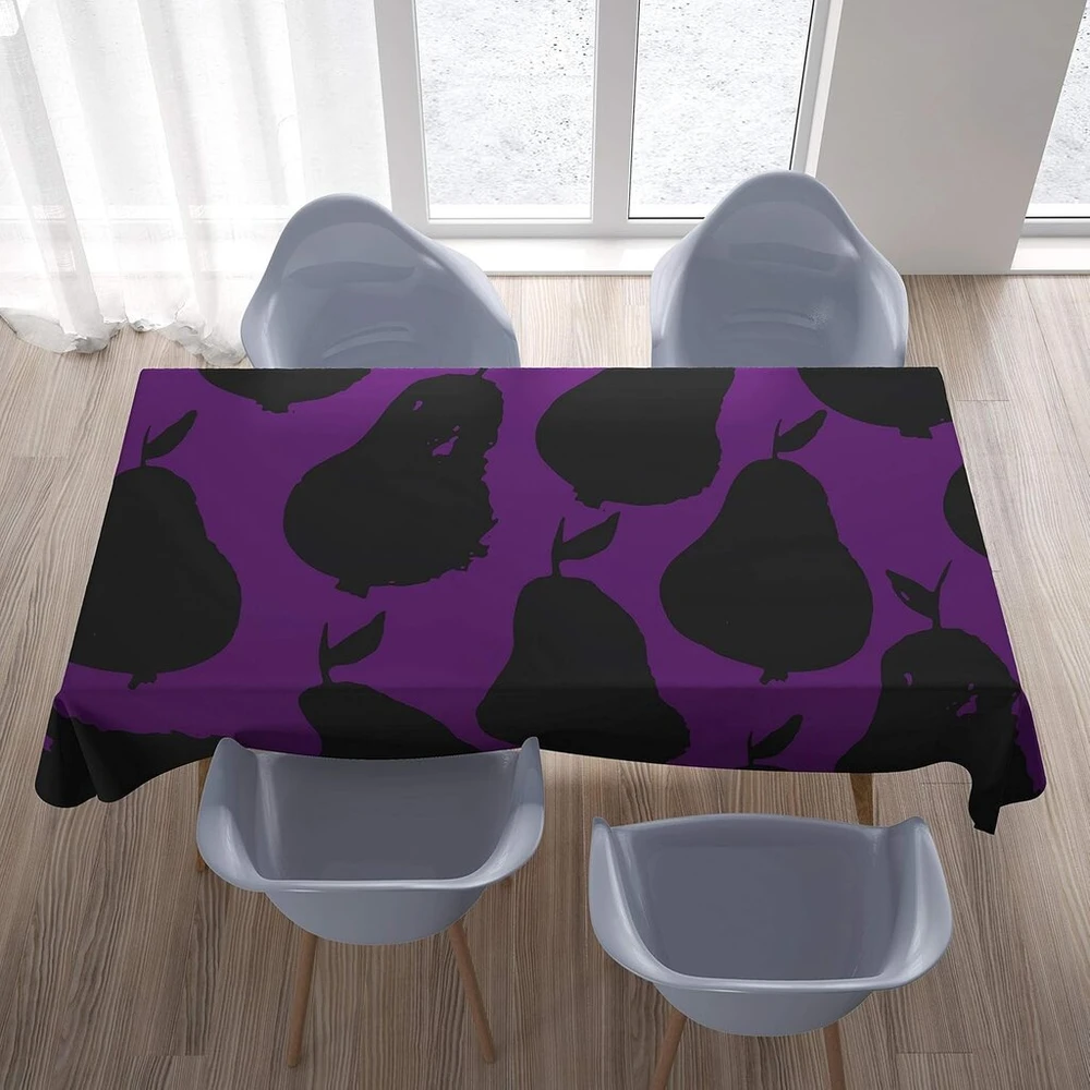 Le Jardin du Lin virtuvinis dekoratyvinis staltiesė violetinė juoda 140 x 200 cm - sukurta ir pagaminta Turkijoje