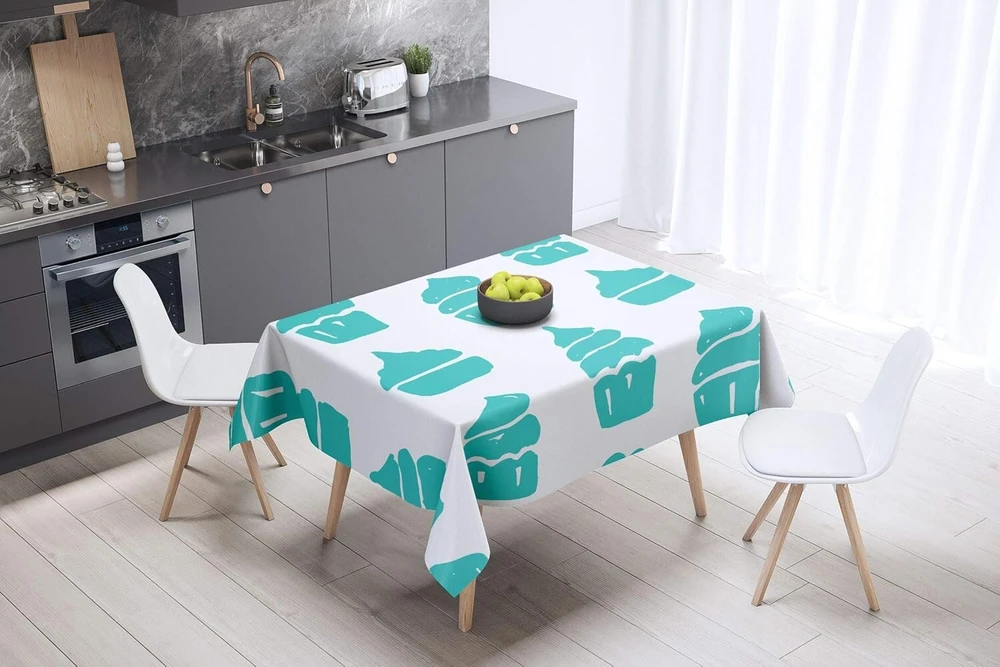 Le Jardin du Lin virtuvinis dekoratyvinis staltiesė turkio spalvos balta 140 x 140 cm - sukurta ir pagaminta Turkijoje