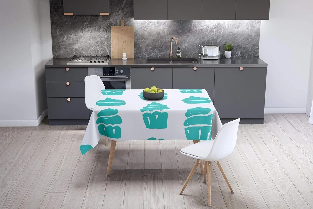 Le Jardin du Lin virtuvinis dekoratyvinis staltiesė turkio spalvos balta 140 x 140 cm - sukurta ir pagaminta Turkijoje