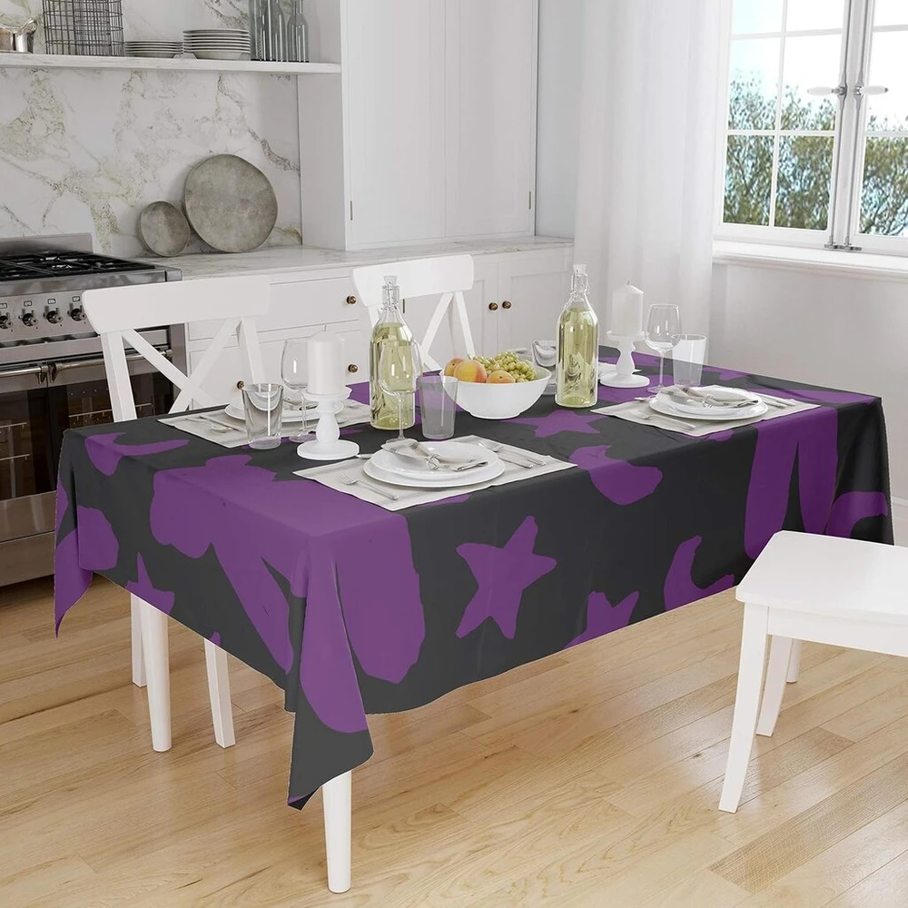Le Jardin du Lin virtuvinis dekoratyvinis staltiesė, violetinė, juoda, 140 x 160 cm - sukurta ir pagaminta Turkijoje
