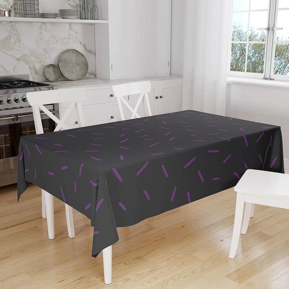 Le Jardin du Lin virtuvinis dekoratyvinis staltiesė, violetinė, juoda, 140 x 160 cm - sukurta ir pagaminta Turkijoje