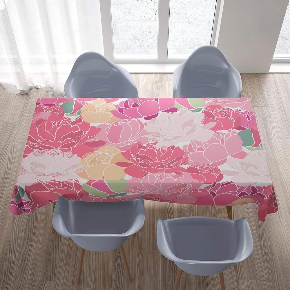 Le Jardin du Lin virtuvinis staltiesė su atsitiktiniu raštu 140 x 200 cm - sukurta ir pagaminta Turkijoje